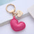 Cute Heart Shape Pu Leather Valentine's Day Unisex Bag Pendant Keychain