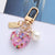 Cute Heart Shape Resin Metal Unisex Bag Pendant Keychain