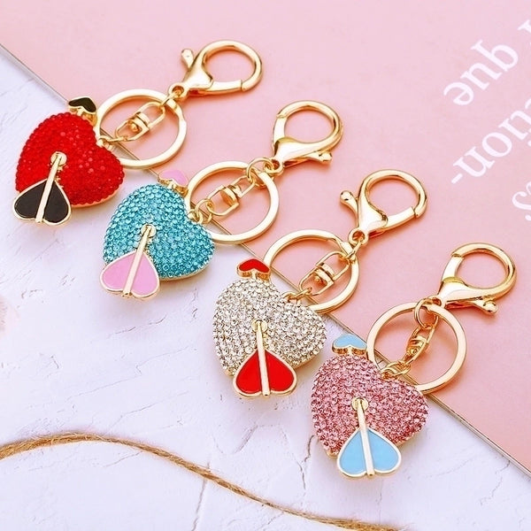 Cute Heart Shape Zinc Alloy Valentine's Day Women's Keychain