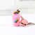 Cute Ice Cream Bear Strawberry Pvc Women's Keychain