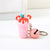 Cute Ice Cream Bear Strawberry Pvc Women's Keychain