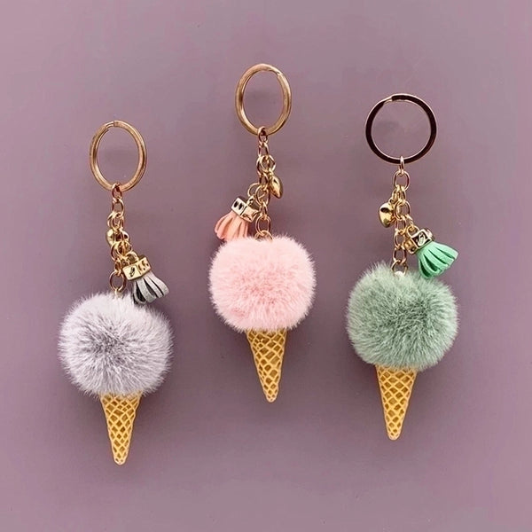 Cute Ice Cream Metal Keychain