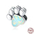 Cute Infinity Paw Print Heart Shape Sterling Silver Enamel Inlay Zircon Jewelry Accessories