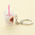 Cute Lady Cup Alloy Plastic Bag Pendant Keychain