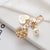 Cute Letter Heart Shape Shell Imitation Pearl Metal Women's Bag Pendant Keychain 1 Piece