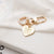 Cute Letter Heart Shape Shell Imitation Pearl Metal Women's Bag Pendant Keychain 1 Piece