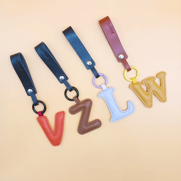 Cute Letter Pu Leather Women's Keychain