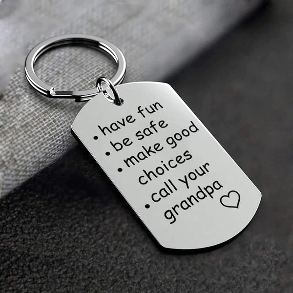 Cute Letter Titanium Steel Unisex Memorial Keychains