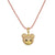 Cute Little Bear Copper Inlay Zircon Pendant Necklace