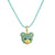 Cute Little Bear Copper Inlay Zircon Pendant Necklace