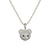 Cute Little Bear Copper Inlay Zircon Pendant Necklace