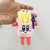 Cute Novelty Toast Hamburger Hot Dog Pp Cotton Plush Unisex Bag Pendant Keychain