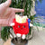 Cute Novelty Toast Hamburger Hot Dog Pp Cotton Plush Unisex Bag Pendant Keychain