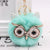 Cute Owl Alloy Plush Unisex Bag Pendant Keychain 1 Piece