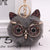 Cute Owl Alloy Plush Unisex Bag Pendant Keychain 1 Piece