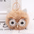 Cute Owl Alloy Plush Unisex Bag Pendant Keychain 1 Piece