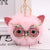 Cute Owl Alloy Plush Unisex Bag Pendant Keychain 1 Piece