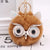 Cute Owl Alloy Plush Unisex Bag Pendant Keychain 1 Piece