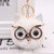 Cute Owl Alloy Plush Unisex Bag Pendant Keychain 1 Piece