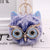 Cute Owl Alloy Plush Unisex Bag Pendant Keychain 1 Piece