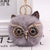 Cute Owl Alloy Plush Unisex Bag Pendant Keychain 1 Piece