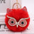 Cute Owl Alloy Plush Unisex Bag Pendant Keychain 1 Piece