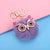 Cute Owl Plush Metal Sequins Rhinestones Bag Pendant Keychain