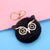 Cute Owl Plush Metal Sequins Rhinestones Bag Pendant Keychain