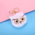 Cute Owl Plush Metal Sequins Rhinestones Bag Pendant Keychain