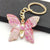 Cute Pastoral Commute Butterfly Arylic Alloy Plating Gold Plated Keychain