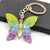 Cute Pastoral Commute Butterfly Arylic Alloy Plating Gold Plated Keychain