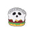 Cute Pastoral Pin Cartoon Hamburger Frog Alloy Unisex Brooches