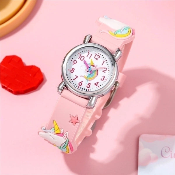 Cute  Pattern Children's Watch Colored Plastic Watch