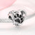 Cute Paw Print Heart Shape Sterling Silver Enamel Inlay Zircon Jewelry Accessories