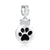 Cute Paw Print Heart Shape Sterling Silver Enamel Inlay Zircon Jewelry Accessories