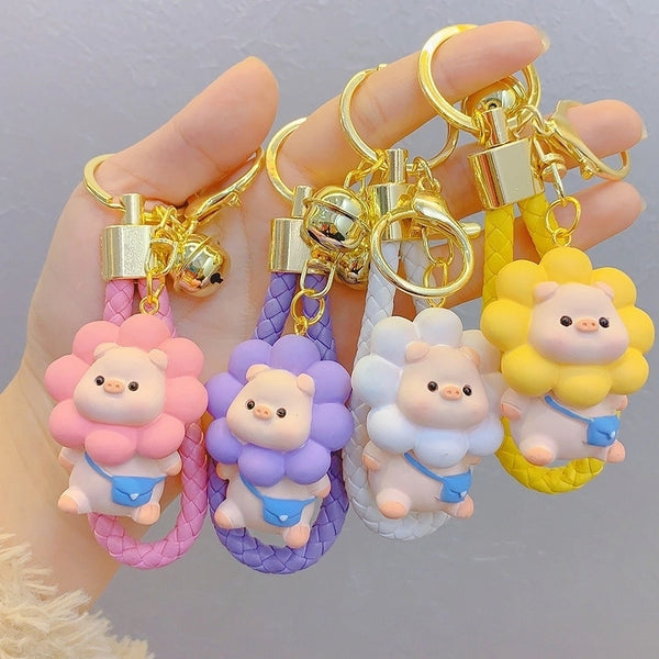 Cute Pig Alloy Resin Plating Women's Bag Pendant Keychain