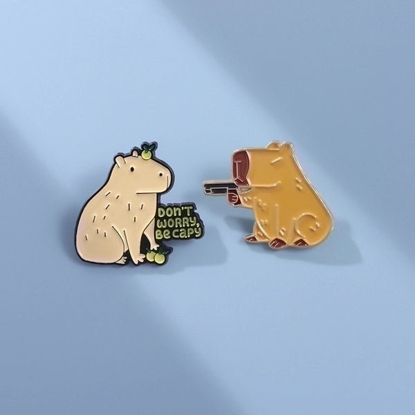 Cute Pin Capybara Alloy Plating Unisex Brooches