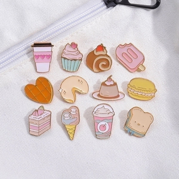 Cute Pin Cartoon Alloy Stoving Varnish Plating Unisex Brooches