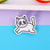 Cute Pin Cartoon Cat Arylic Printing Women's Brooches