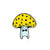 Cute Pin Cartoon Mushroom Alloy Stoving Varnish Unisex Brooches