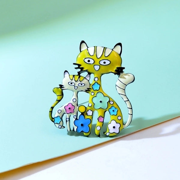 Cute Pin Cat Alloy Enamel Women's Brooches