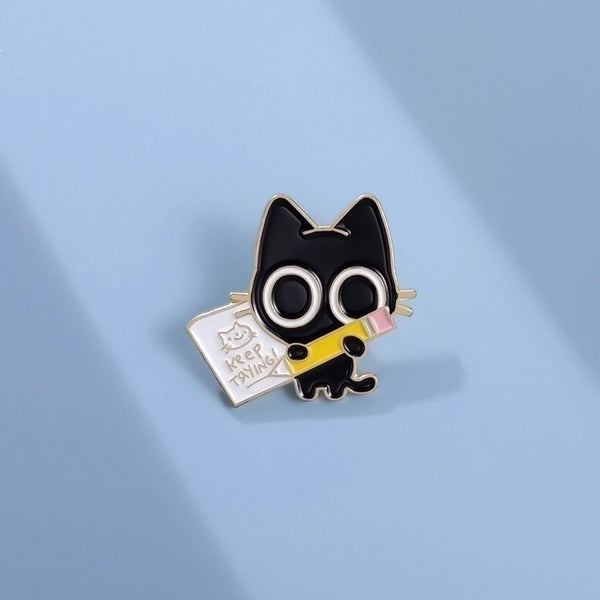 Cute Pin Cat Alloy Plating Unisex Brooches