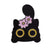 Cute Pin Cat Flower Alloy Stoving Varnish Unisex Brooches