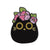 Cute Pin Cat Flower Alloy Stoving Varnish Unisex Brooches