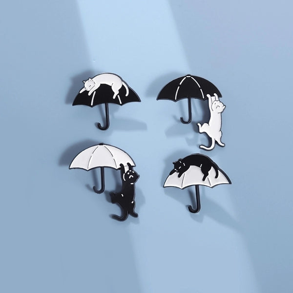 Cute Pin Cat Umbrella Alloy Women's Brooches