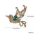 Cute Pin Cock Alloy Inlay Rhinestones Women'S Brooches