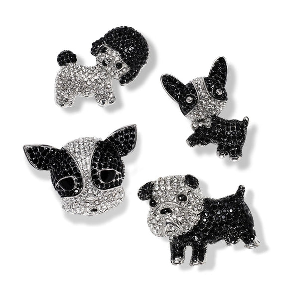 Cute Pin Dog Alloy Plating Inlay Rhinestones Unisex Brooches