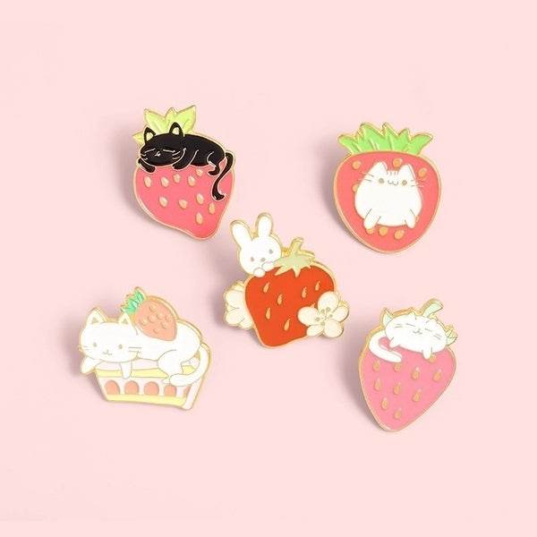 Cute Pin Fruit Alloy Plating Unisex Brooches