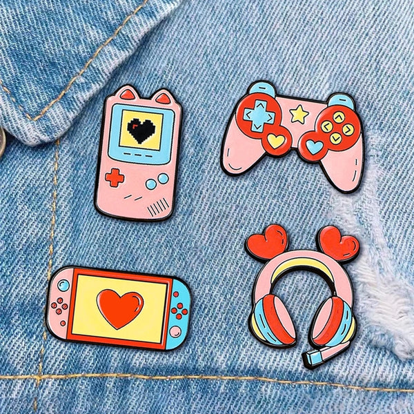 Cute Pin Game Console Alloy Enamel Unisex Brooches