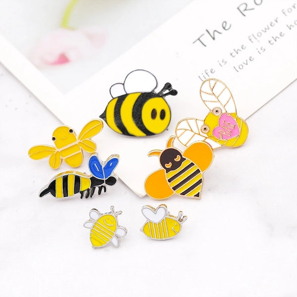 Cute Pin Heart Shape Alloy Contrast Collar Enamel Unisex Brooches